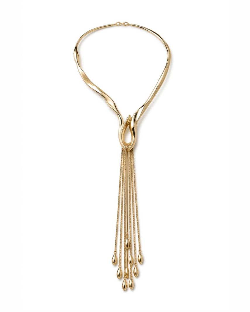 Collar Cactáceas de MIJA con baño de oro 14k