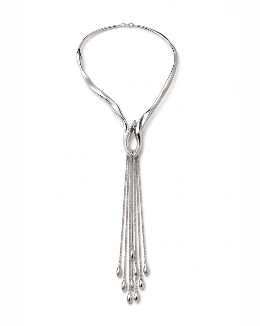Collar Cactáceas de MIJA con baño de rodio blanco